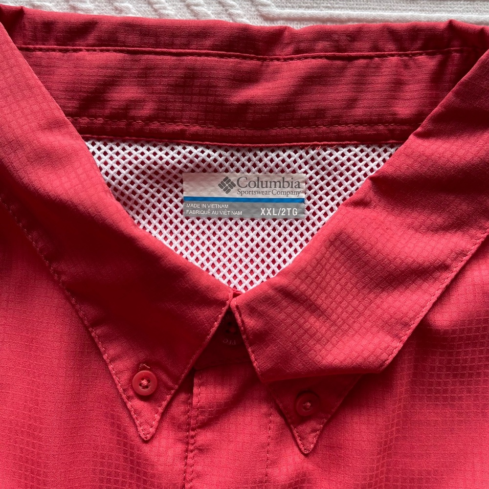 Columbia Men's XXL PFG Button Down Shirt Salmon Fishing Angler Sportswear Vented - Picture 2 of 9